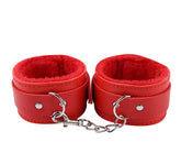 Leather ankle and wrist cuffs set